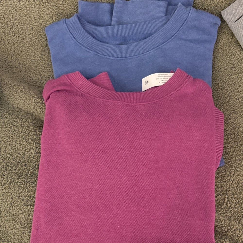 Time and Tru Blue and Purple Sweatshirt Set